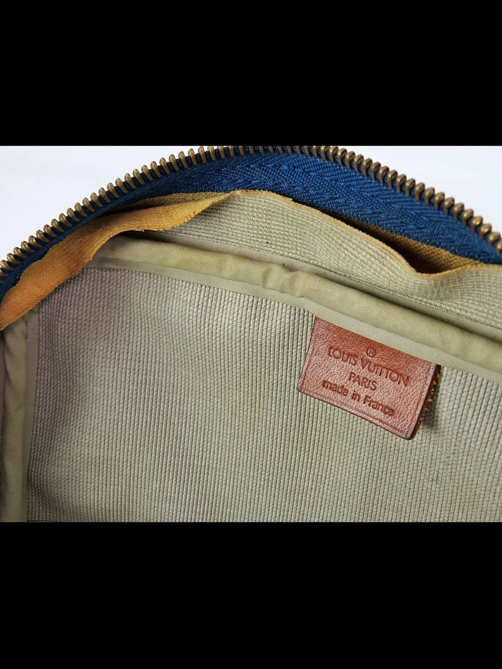 Louis Vuitton Blue & Tan LV Cup Print Messenger Bag